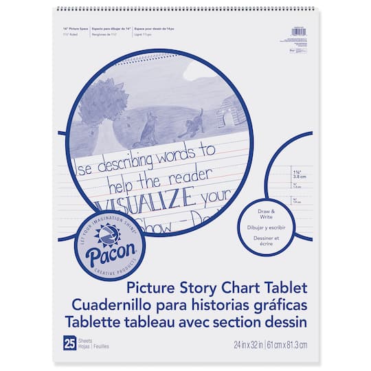 Pacon&#xAE; Picture Story Chart Tablet, 24&#x22; x 32&#x22;, 25 Sheets